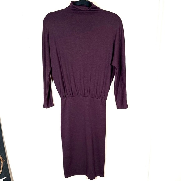 Aritzia Dresses & Skirts - Aritzia Wilfred Free Purple Mock Neck Dress Dolman Sleeves size XS